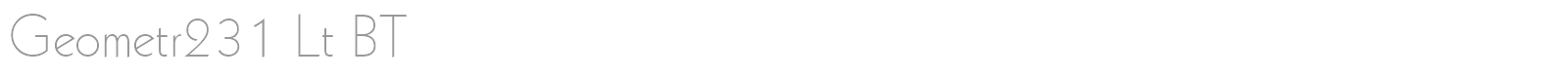 Geometr231 Lt BT font preview